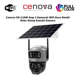 Cenova CN-124W 6mp 2 Kameralı Wifi Gece Renkli Solar Güneş Enerjili Kamera
